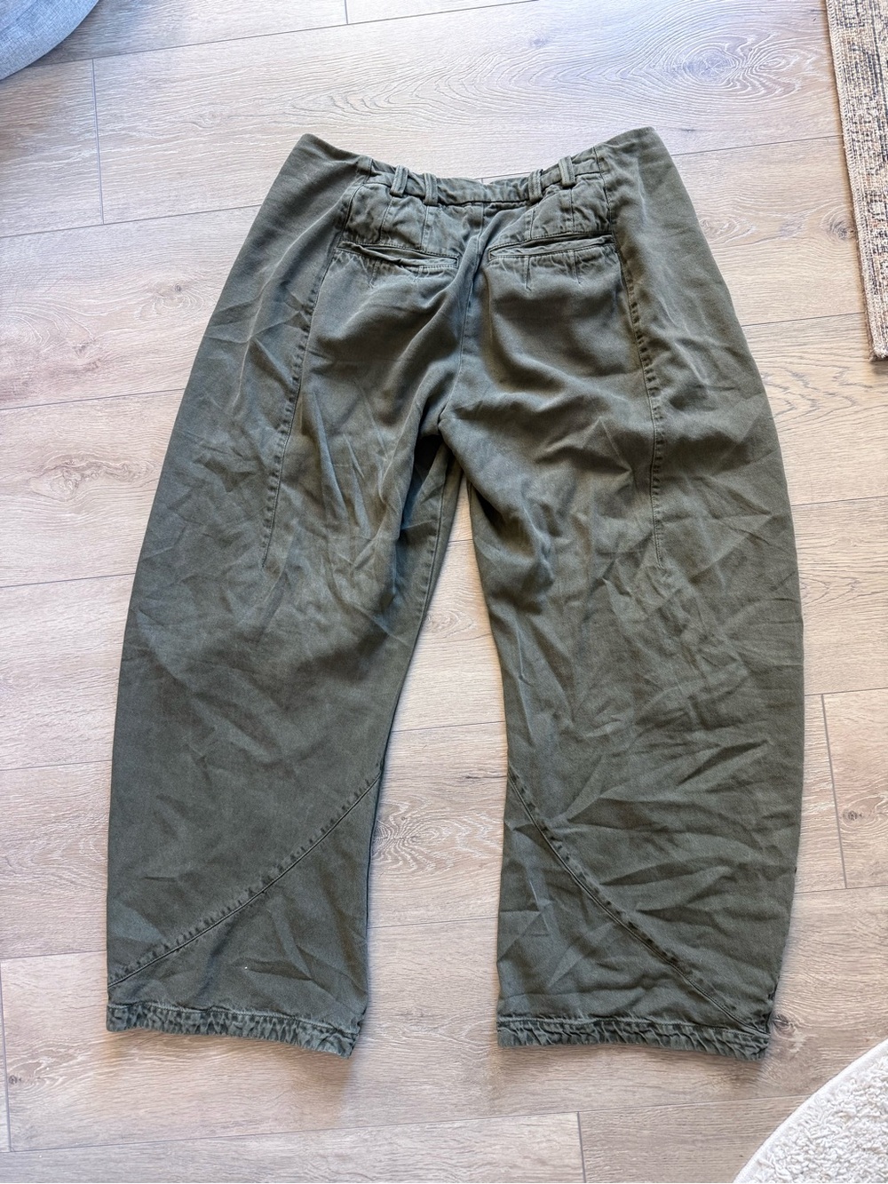 Free People Spotlight Washed Barrel Chino Trousers